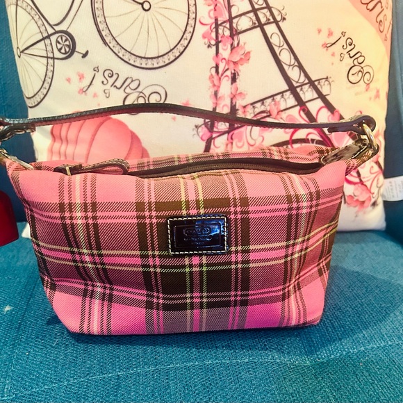 COACH vintage Wool mini bag plaid - Picture 3 of 10